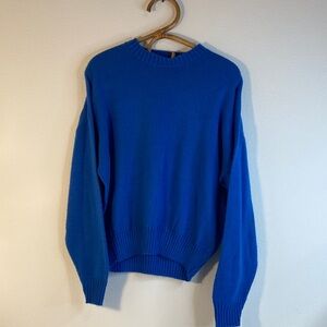 Yarnworks Blue Crew Neck Sweater